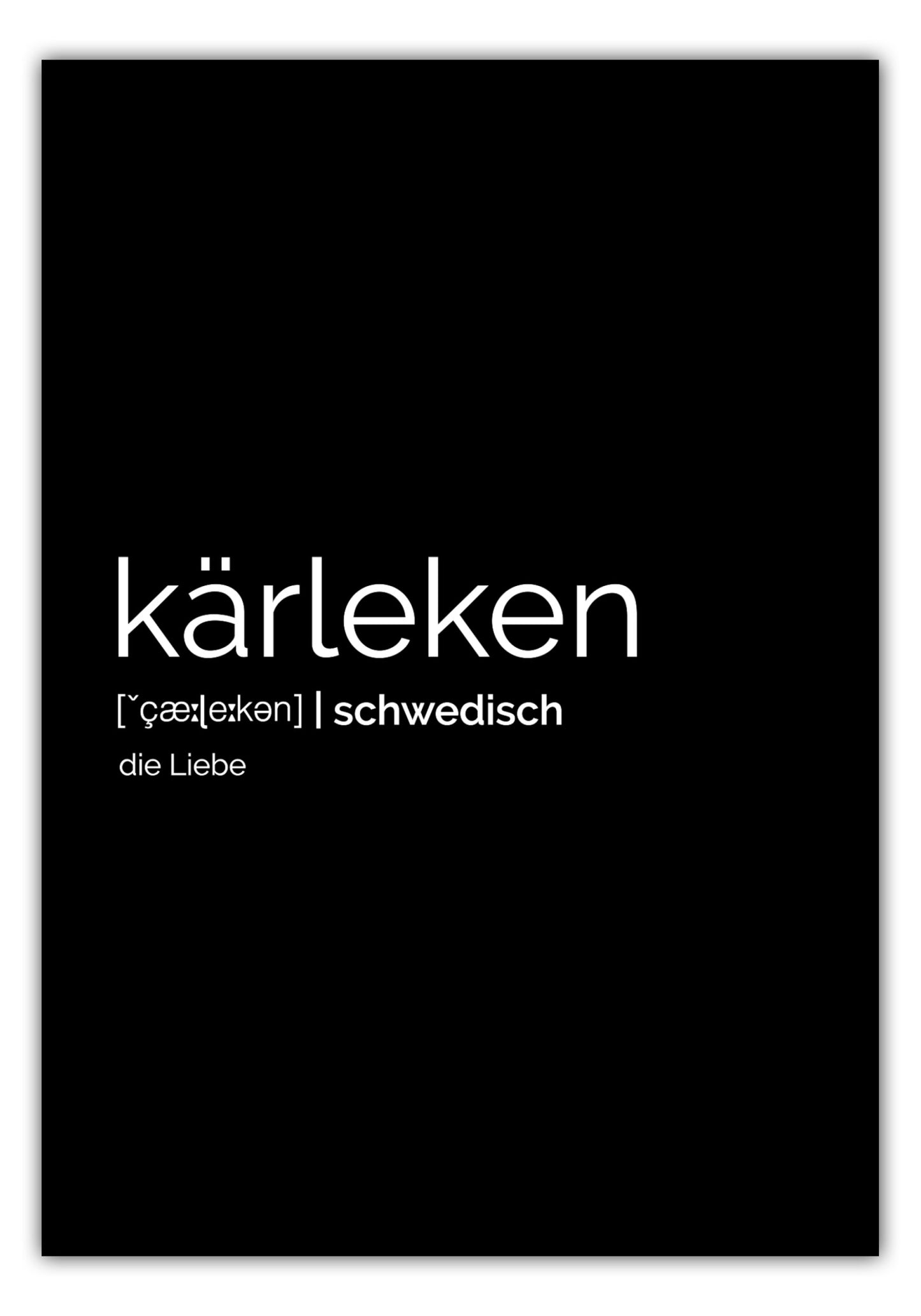 Poster Kärleken - Definition