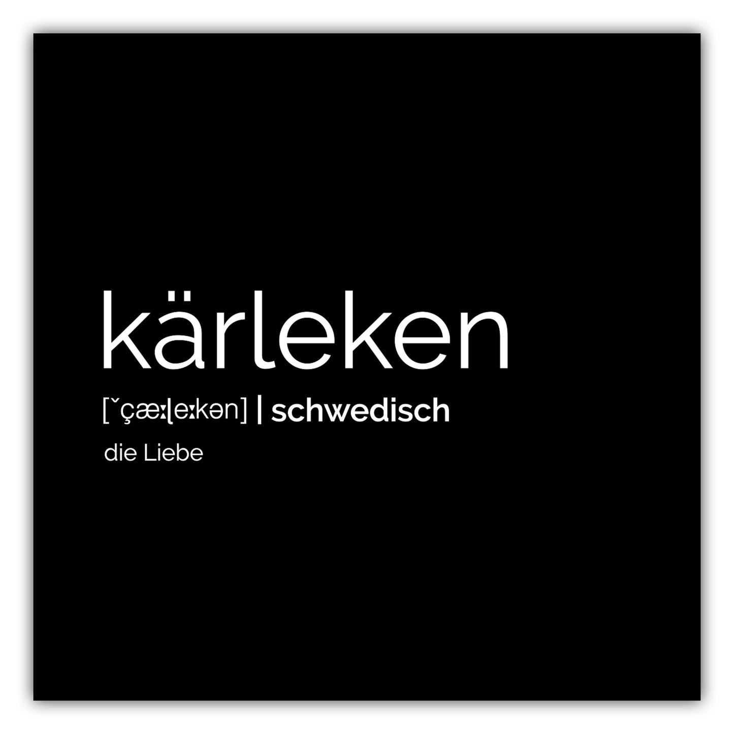 Poster Kärleken - Definition