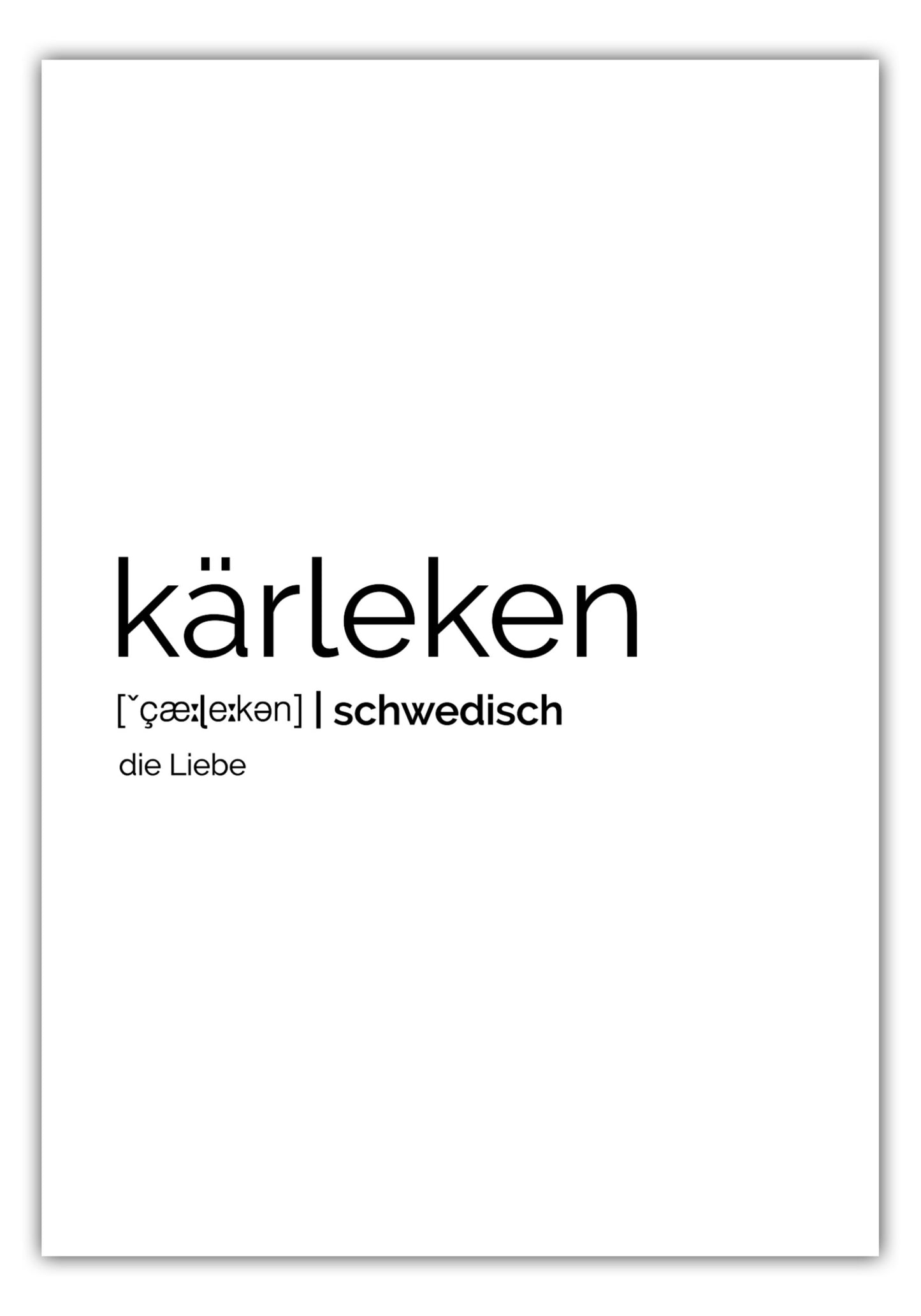 Poster Kärleken - Definition