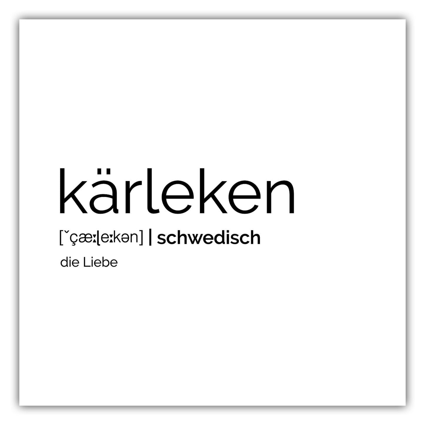 Poster Kärleken - Definition