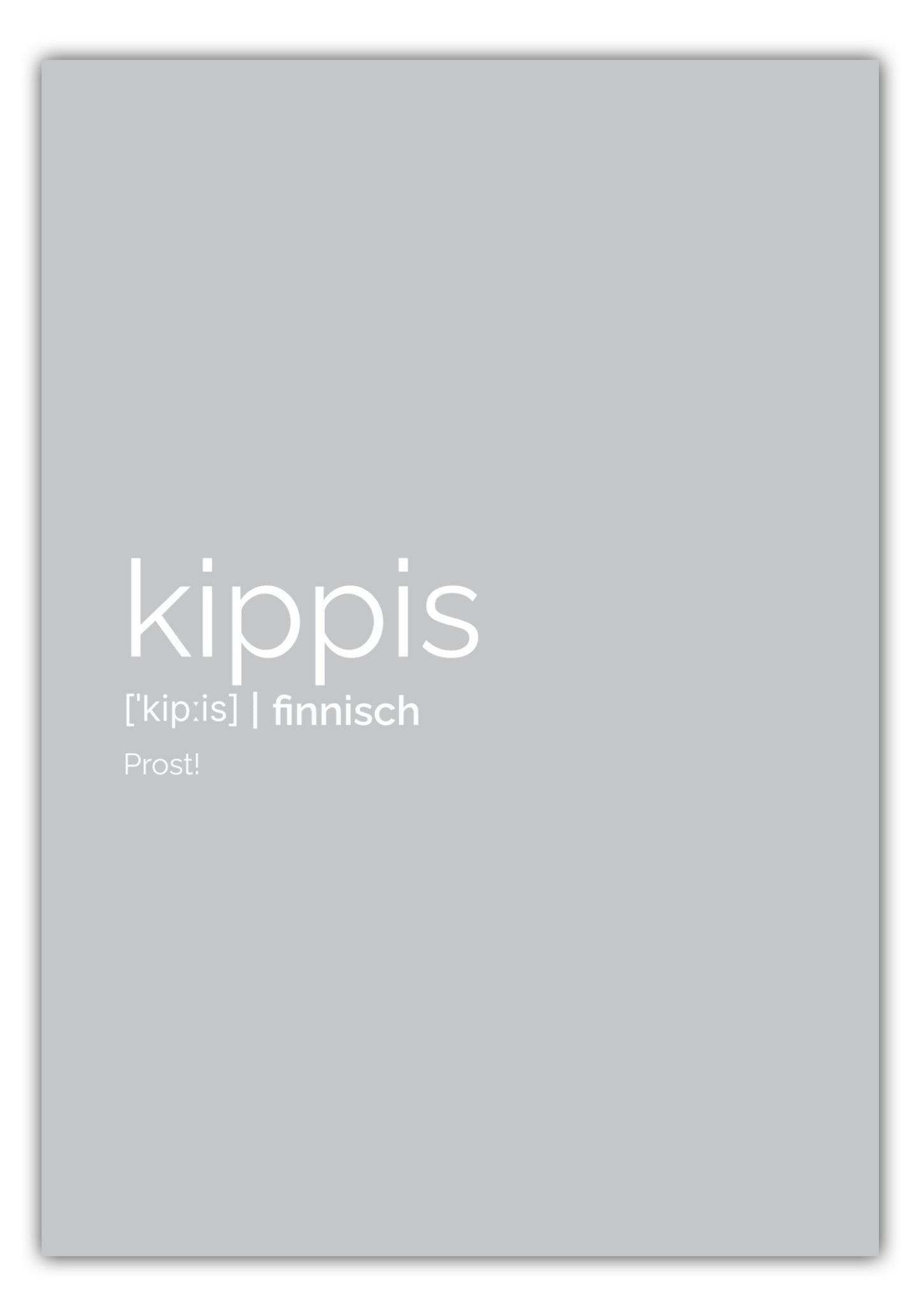 Poster Kippis (Finnisch: Prost)