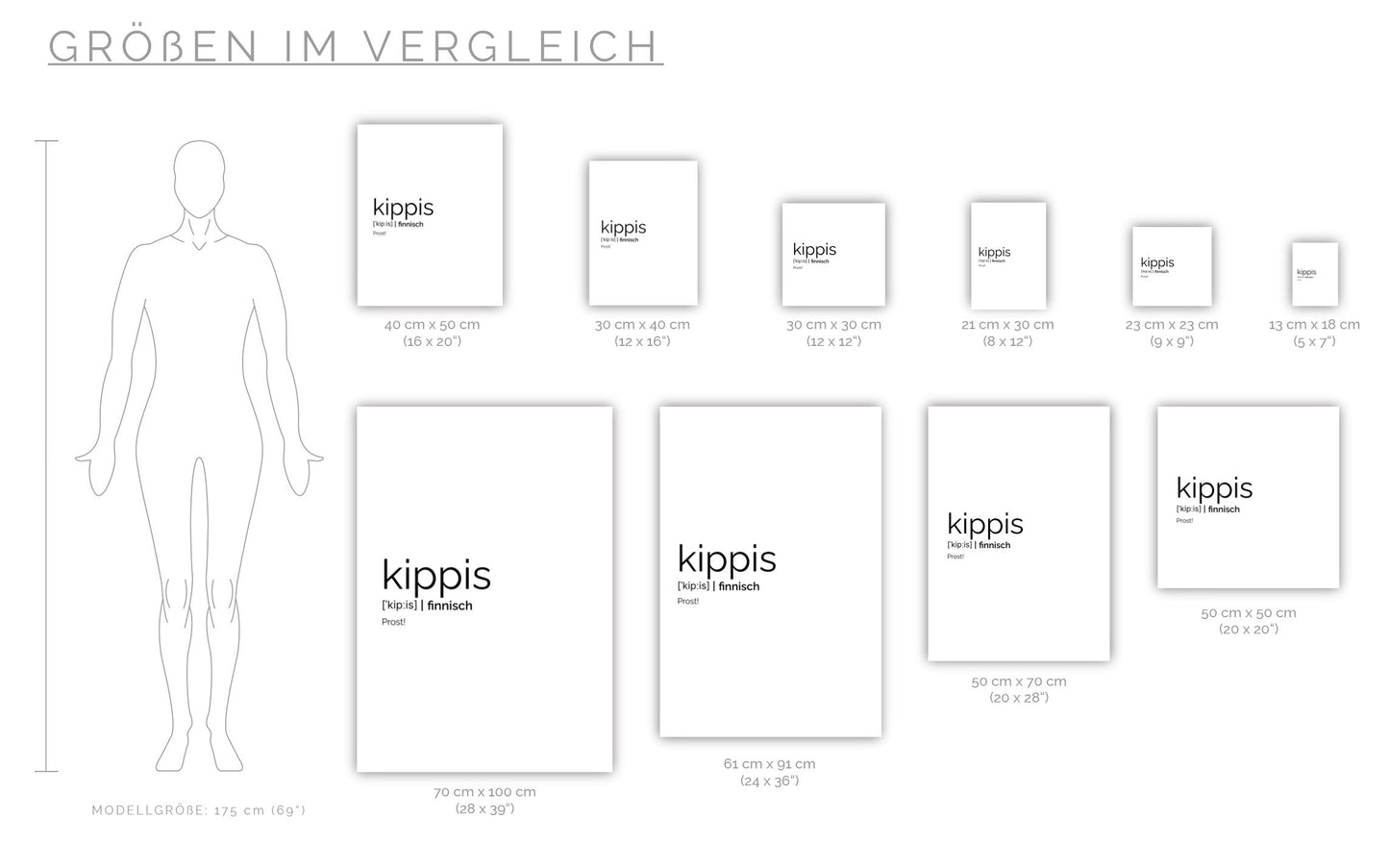 Poster Kippis (Finnisch: Prost)