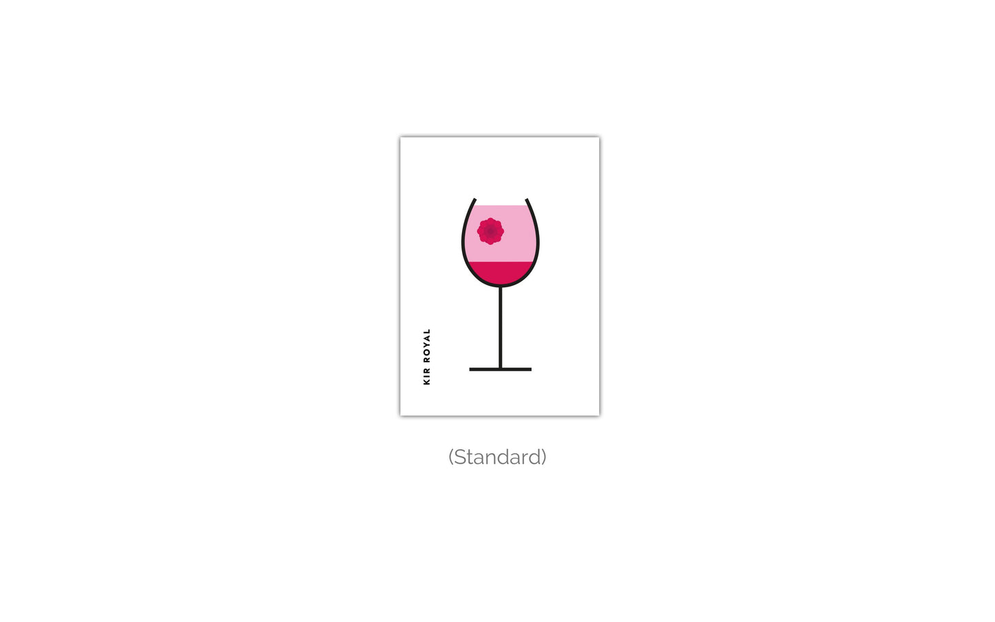Poster Kir Royal im Glas (Bauhaus-Style)