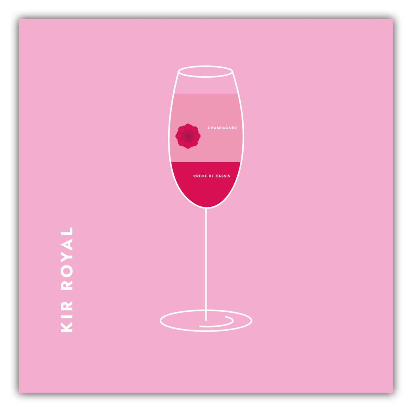 Poster Kir Royal im Glas