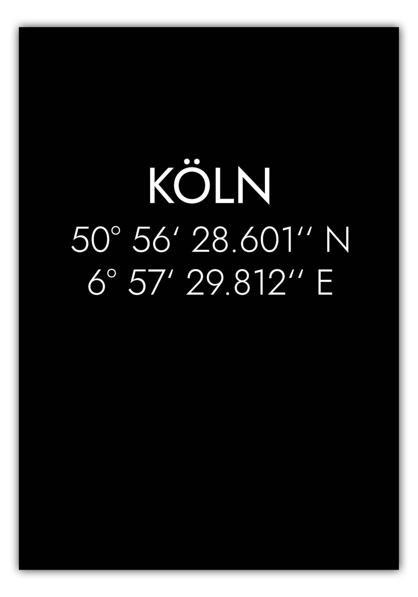 Poster Köln Koordinaten #1