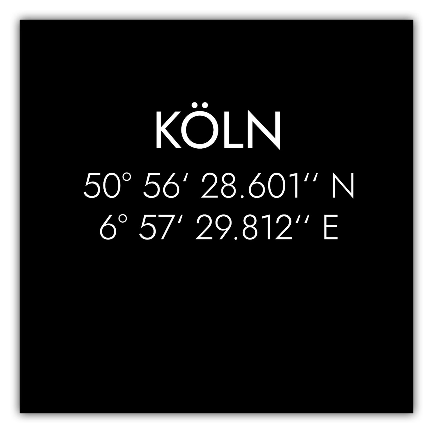 Poster Köln Koordinaten #1