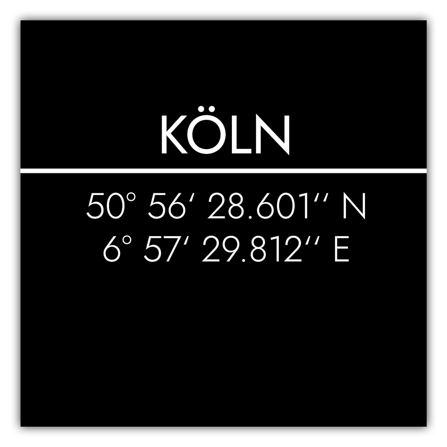 Poster Köln Koordinaten #2