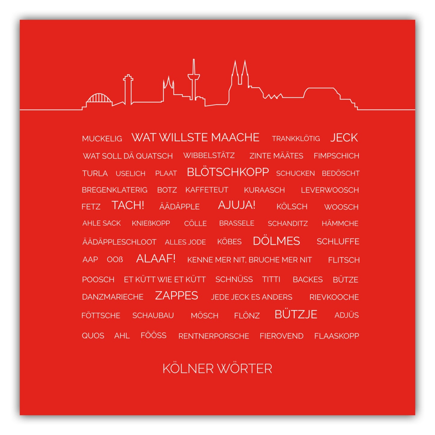 Poster Kölner Wörter #1