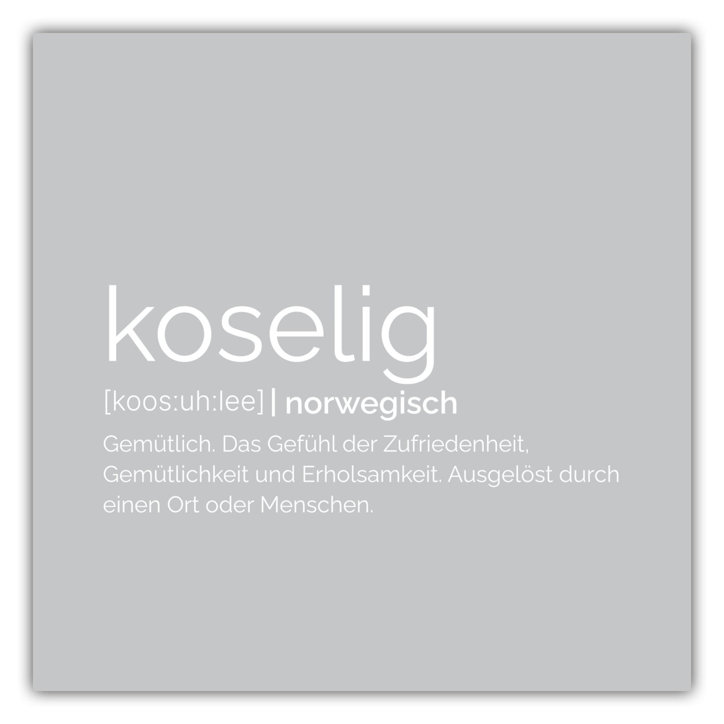 Poster Koselig (Norwegisch: Gemütlichkeit)