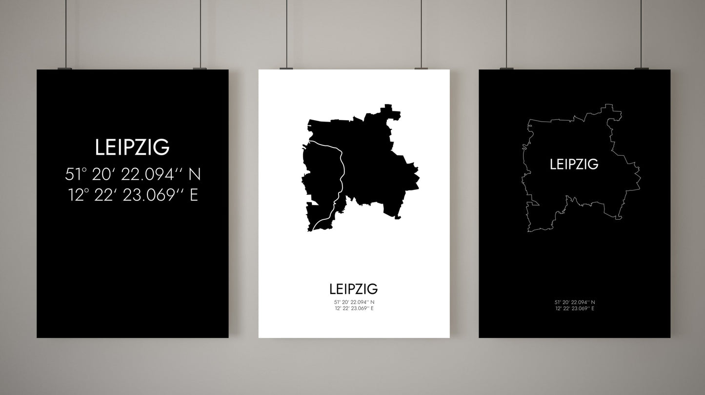 Poster Leipzig Koordinaten #3