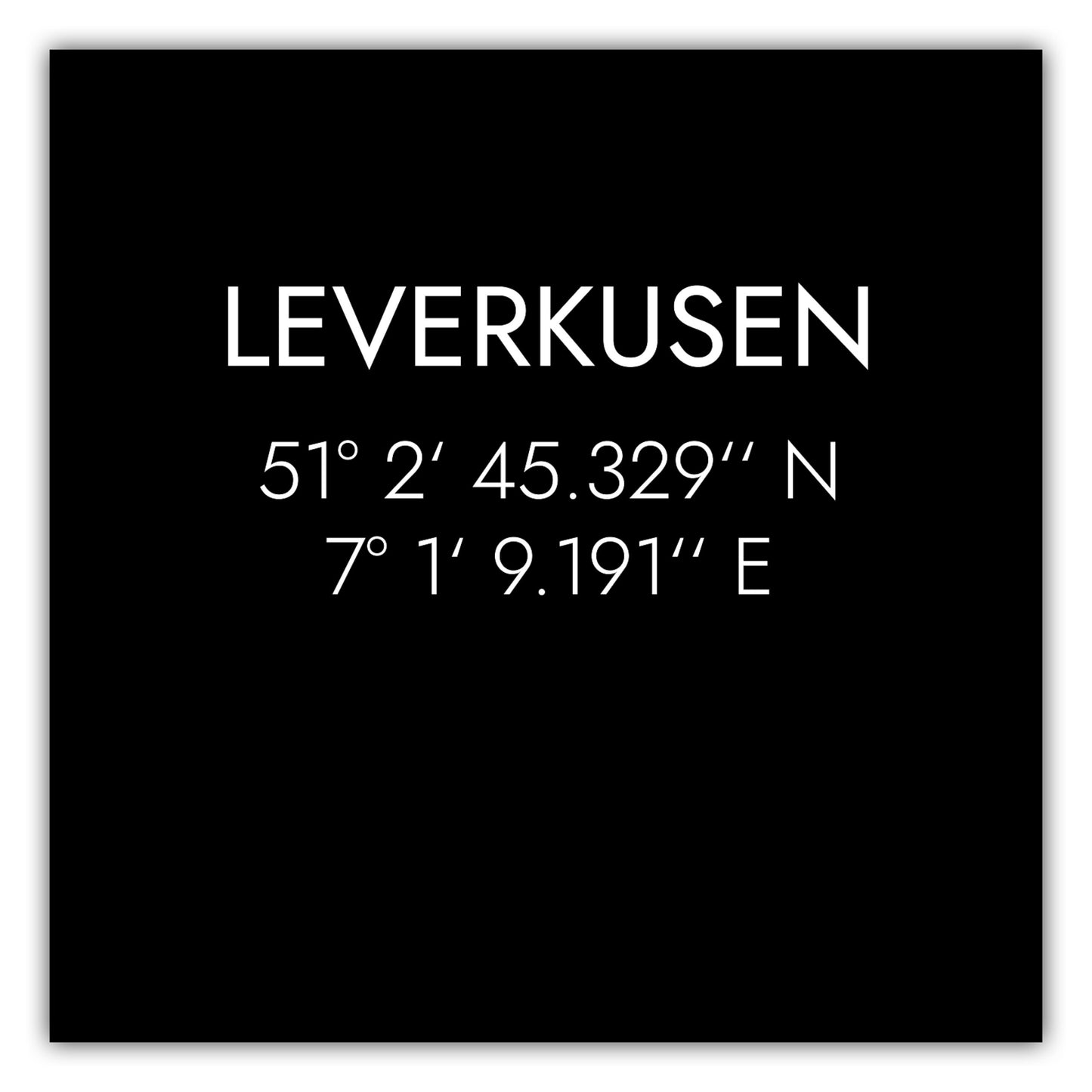 Poster Leverkusen Koordinaten #1