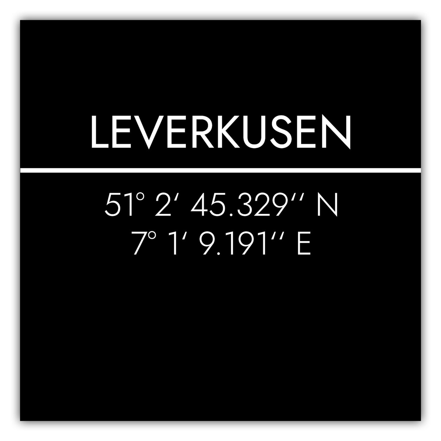 Poster Leverkusen Koordinaten #2
