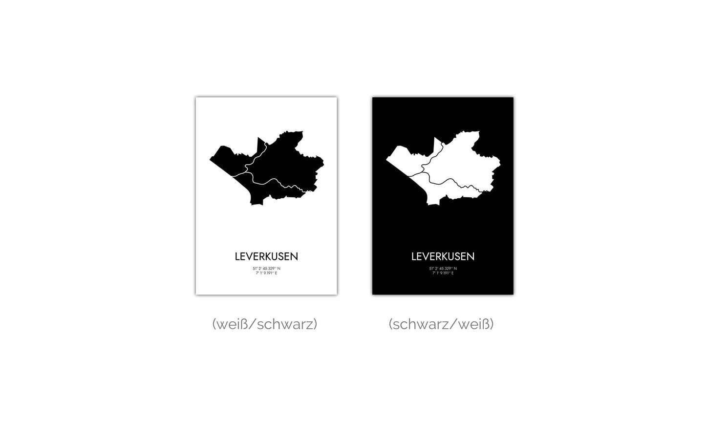 Poster Leverkusen Koordinaten #3