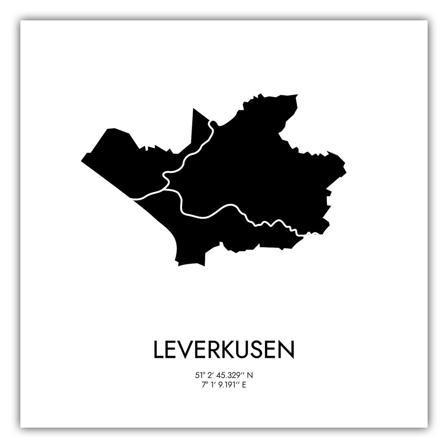 Poster Leverkusen Koordinaten #3