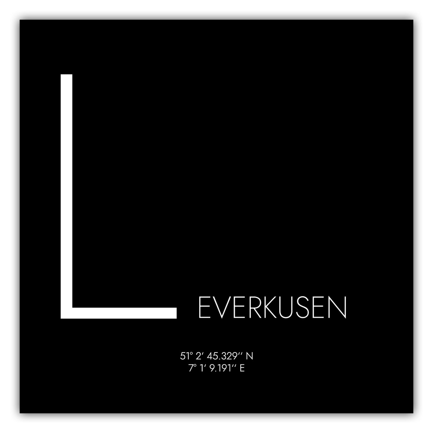 Poster Leverkusen Koordinaten #4