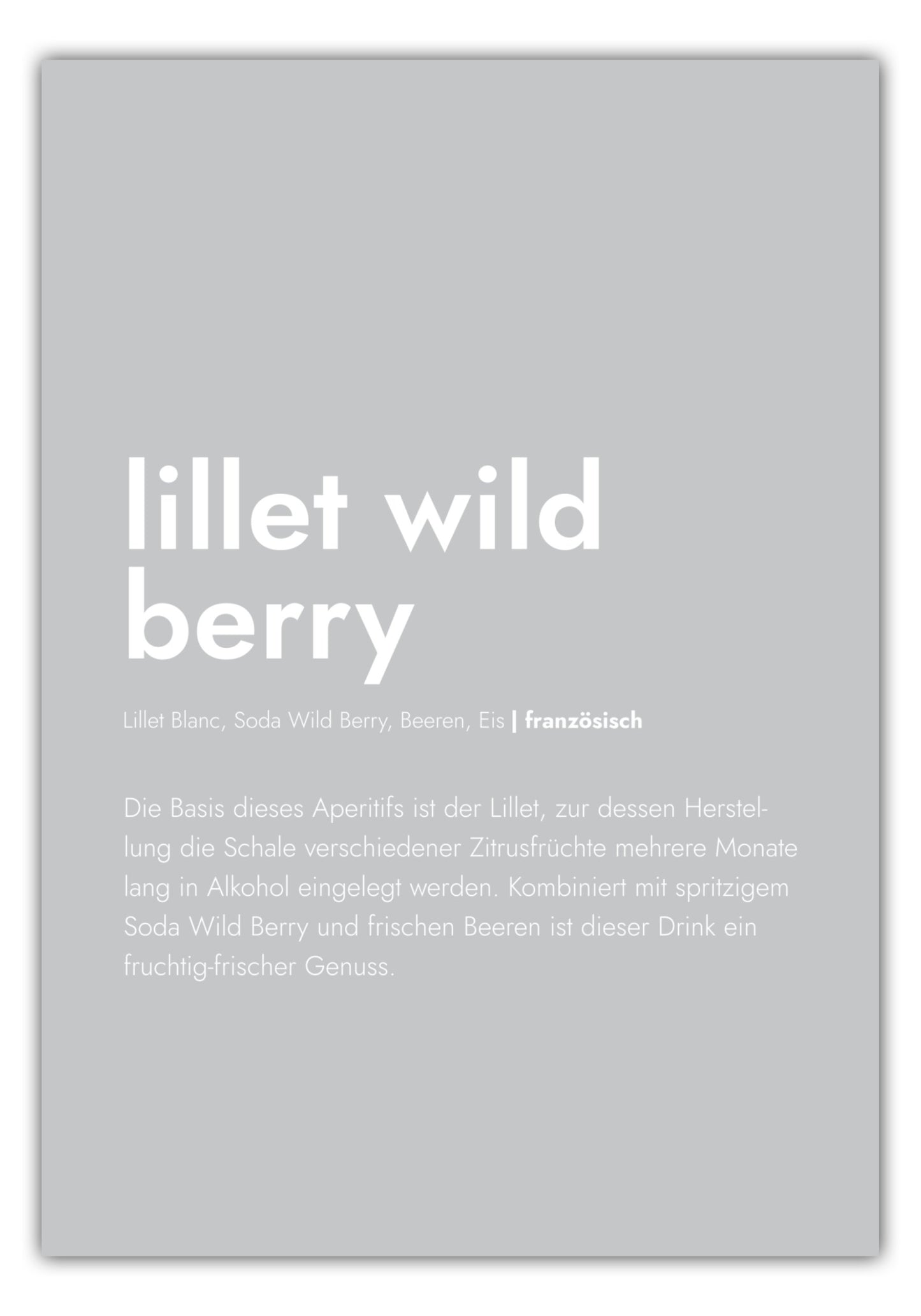 Poster Lillet - Definition