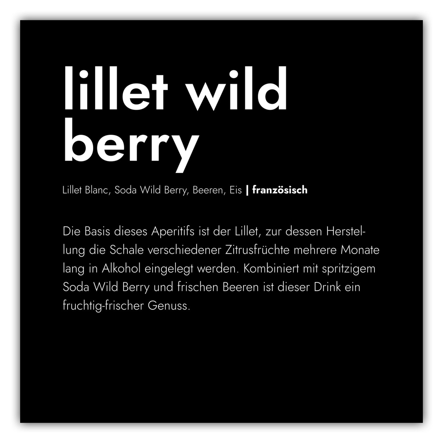 Poster Lillet - Definition