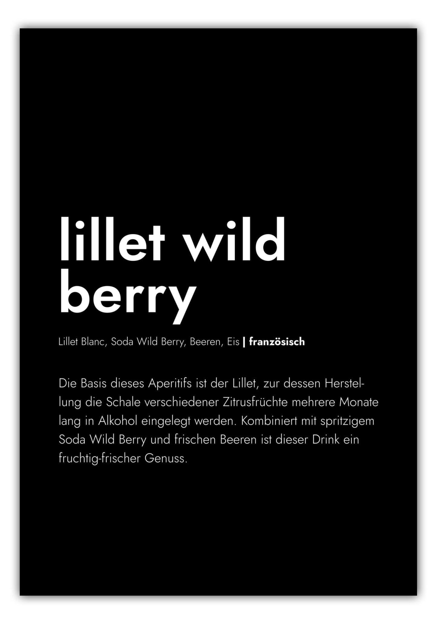 Poster Lillet - Definition