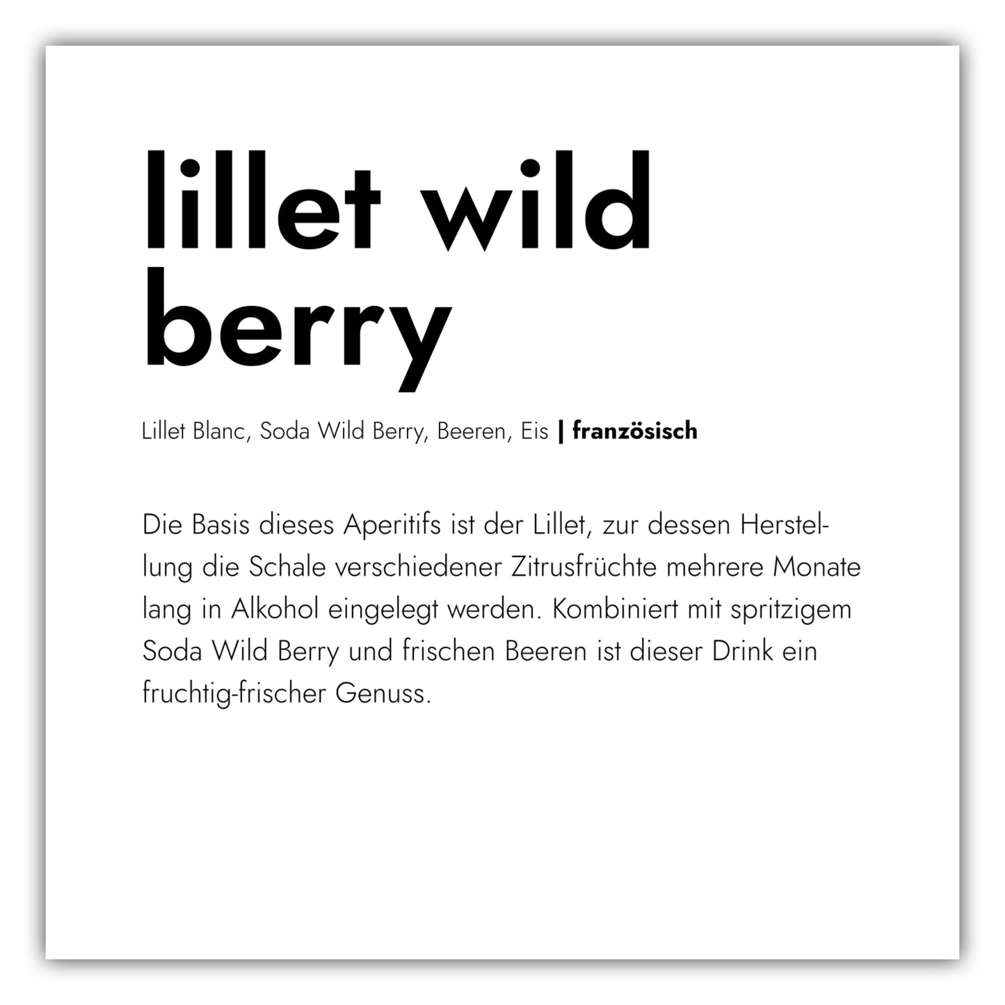 Poster Lillet - Definition