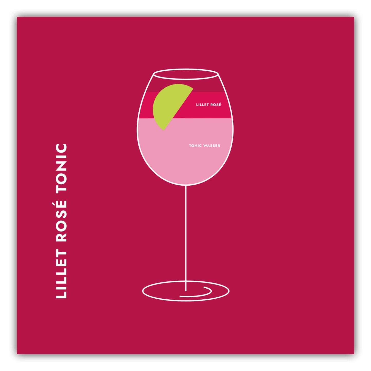 Poster Lillet Rosé Tonic im Glas