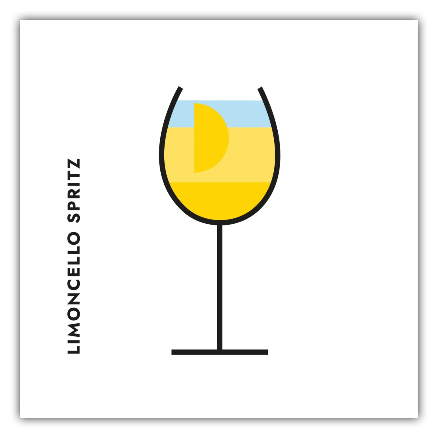 Poster Limoncello Spritz im Glas (Bauhaus-Style)