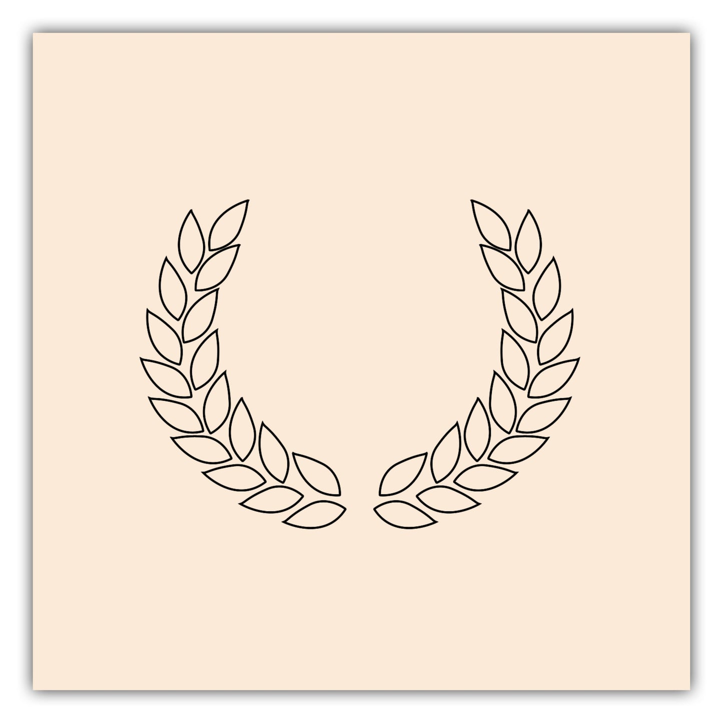 Poster Lorbeerkranz Outline