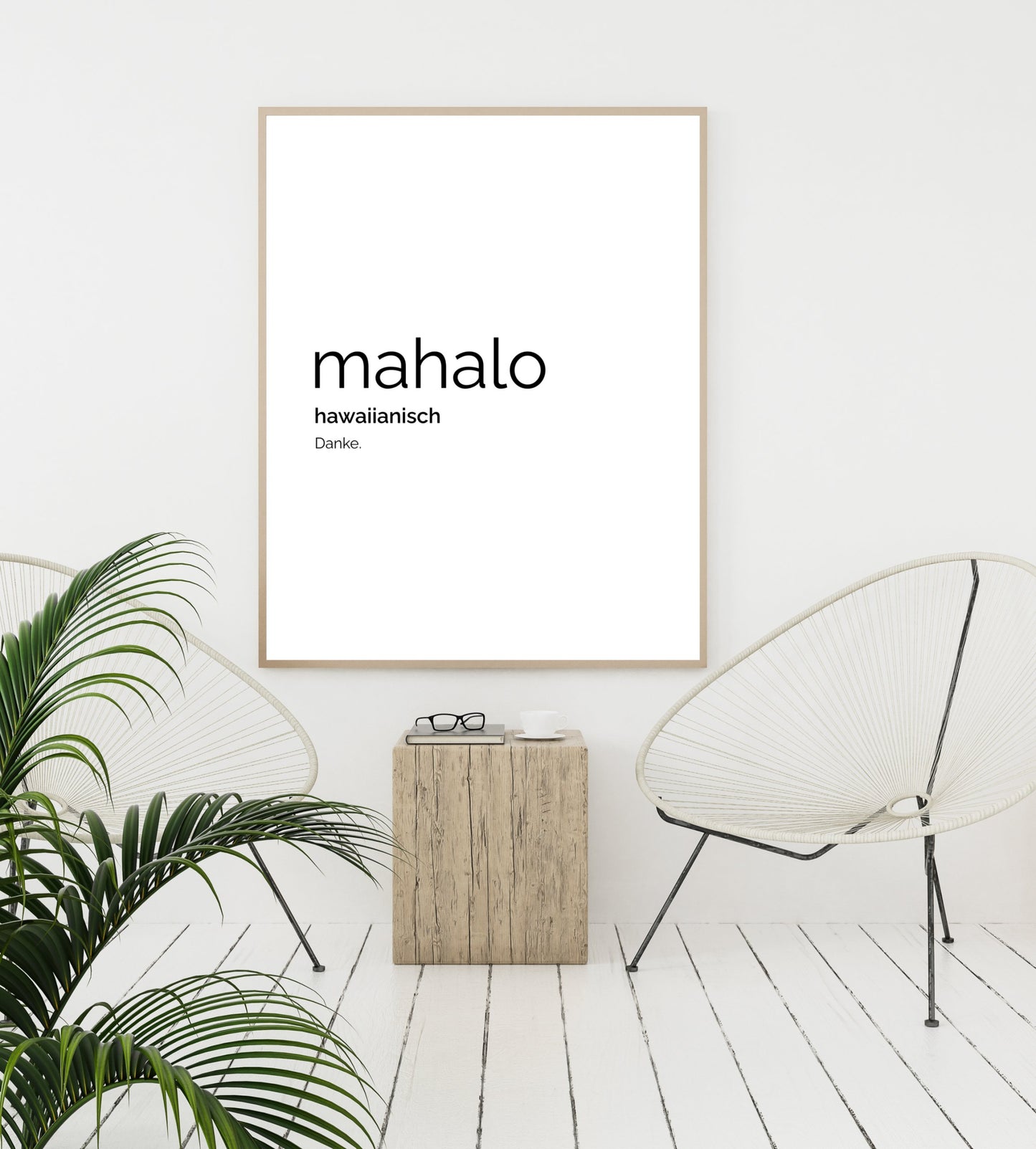 Poster Mahalo (Hawaiianisch: Danke)