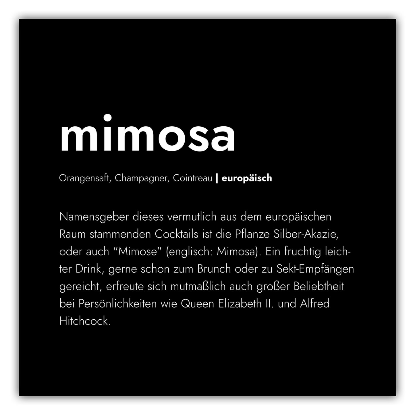 Poster Mimosa - Definition