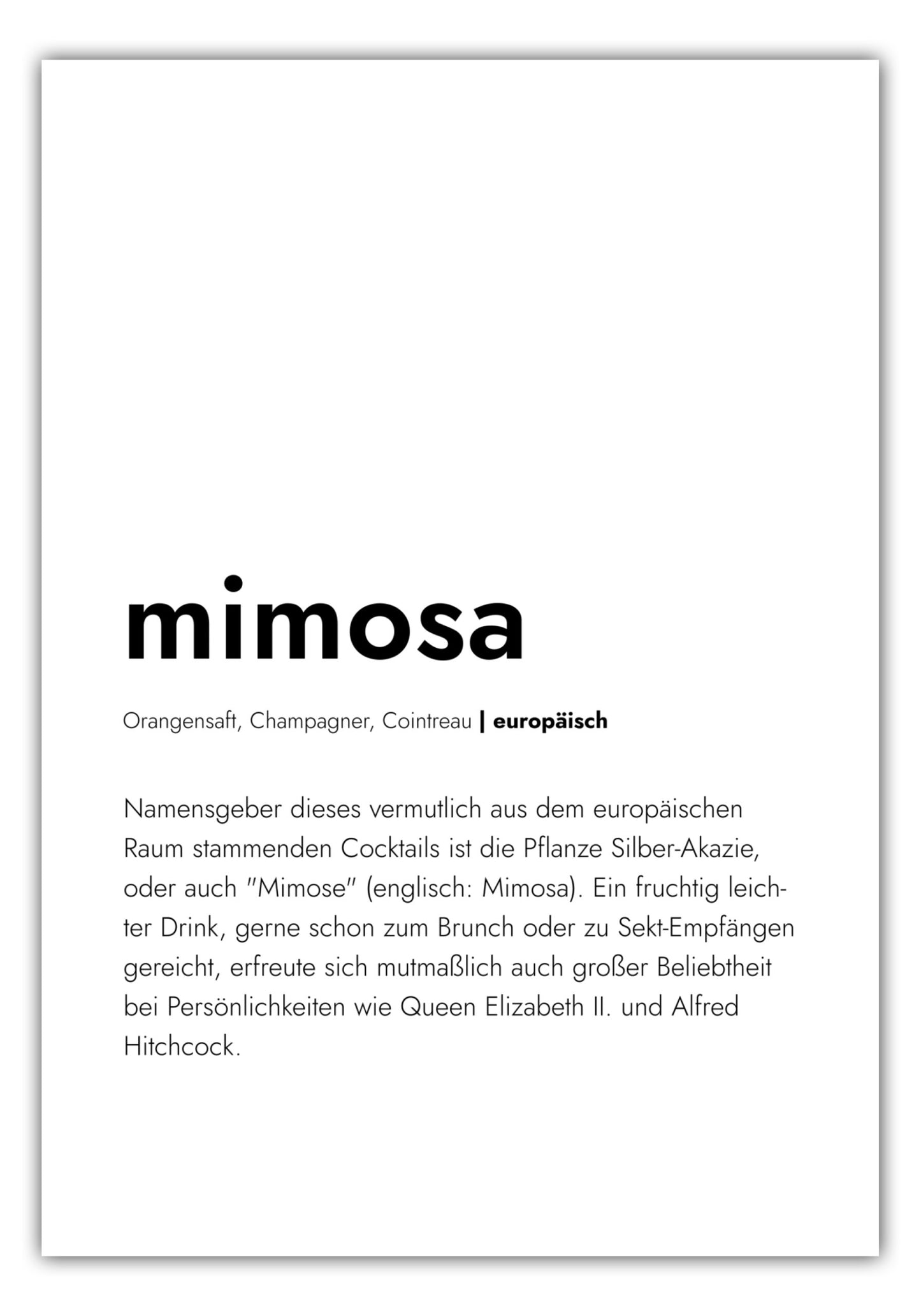 Poster Mimosa - Definition
