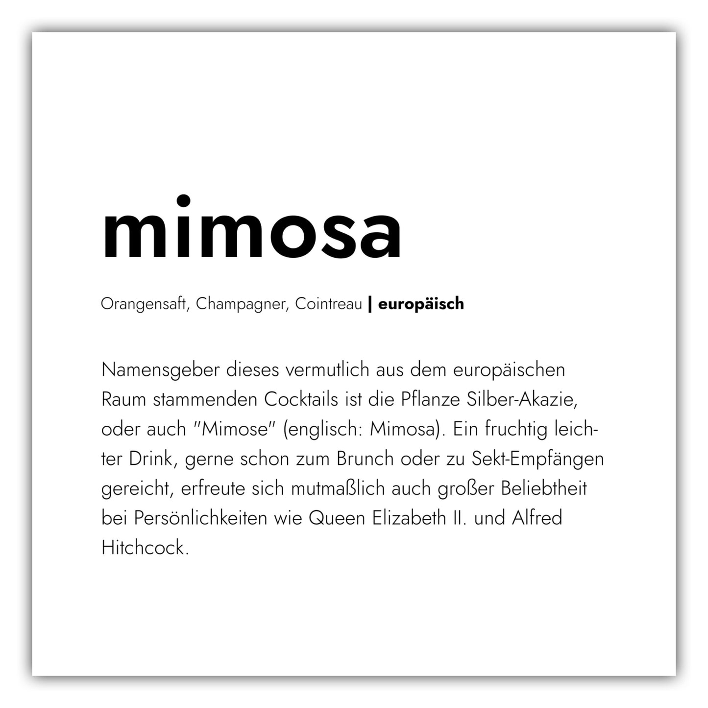 Poster Mimosa - Definition