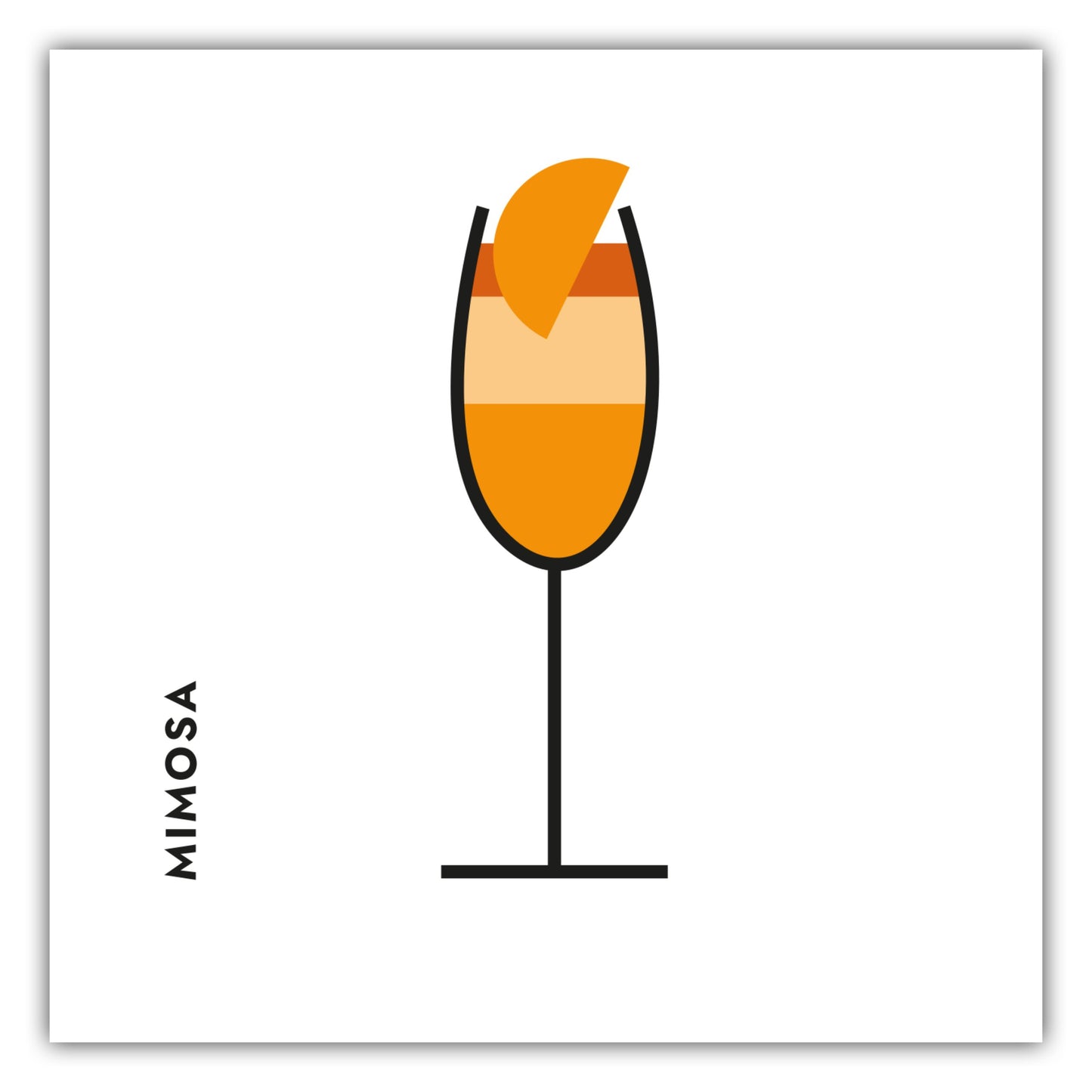 Poster Mimosa im Glas (Bauhaus-Style)