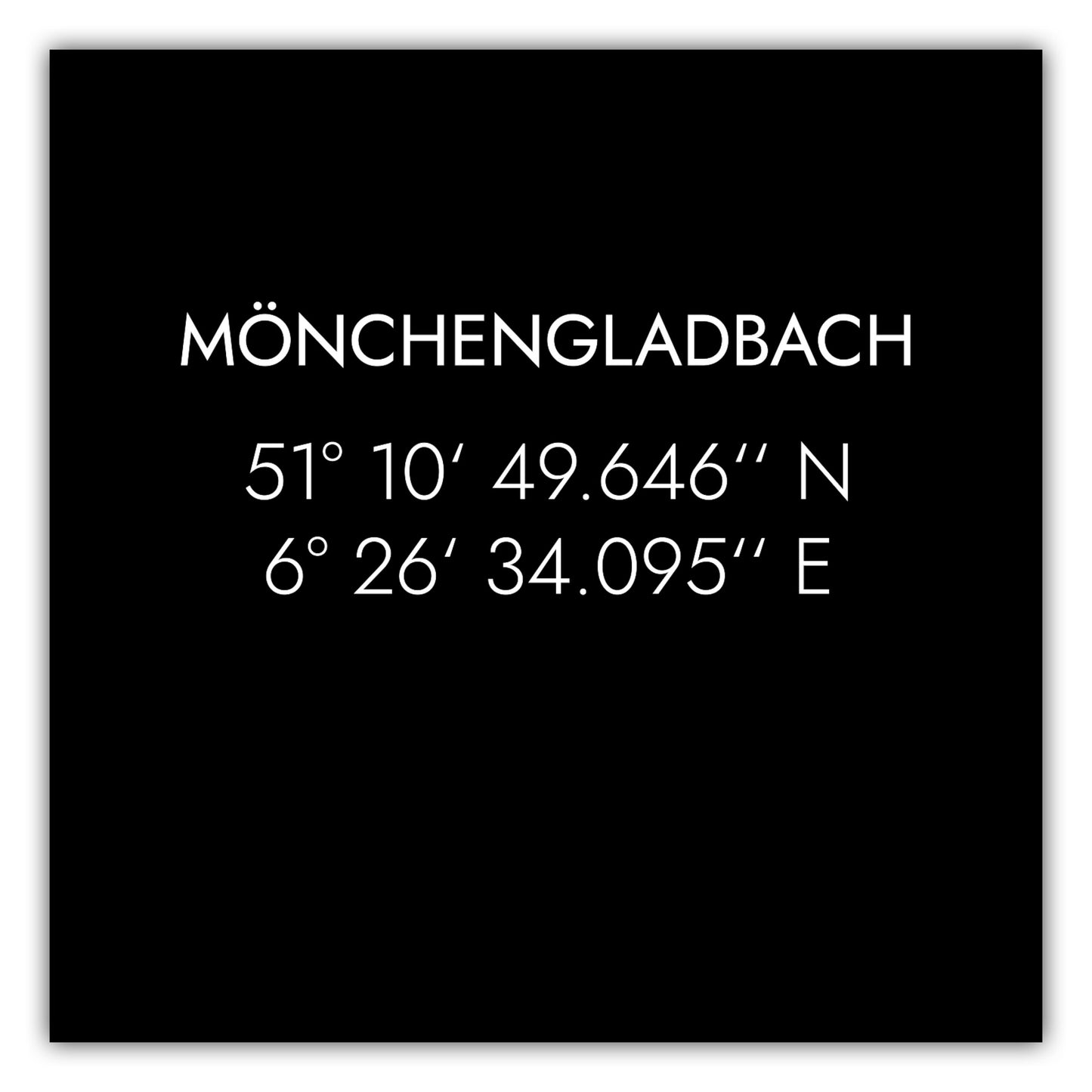 Poster Mönchengladbach Koordinaten #1