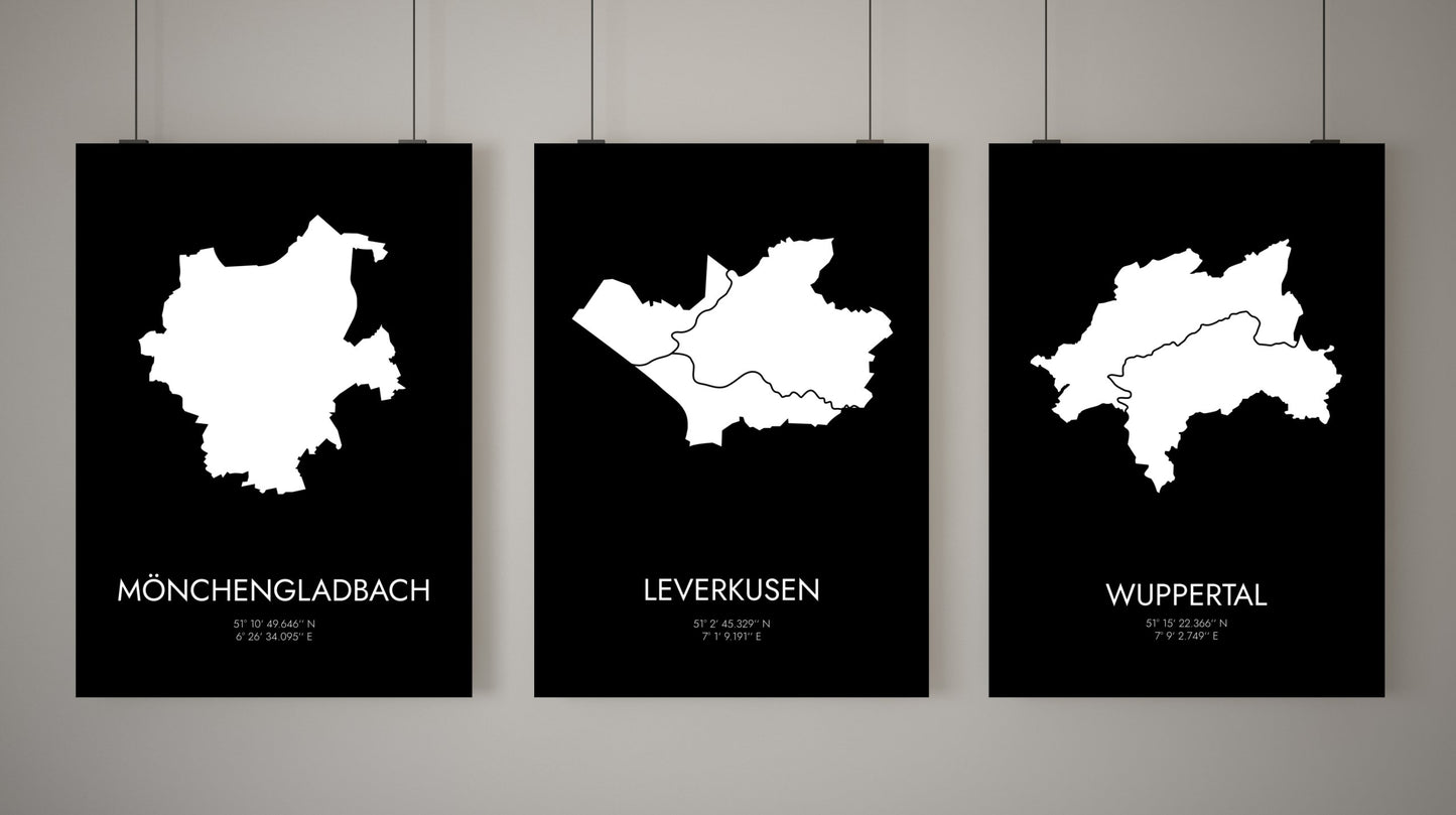 Poster Mönchengladbach Koordinaten #3