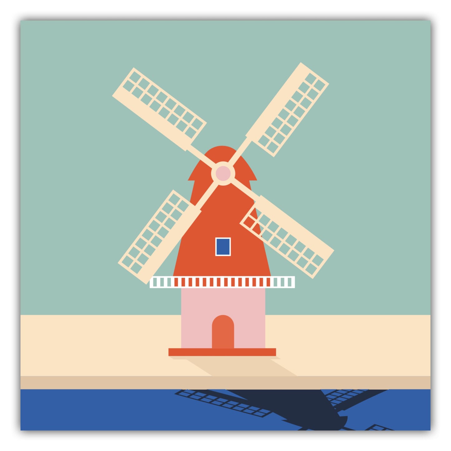 Poster Mühle am Wasser - Dreamy Dutch Collection