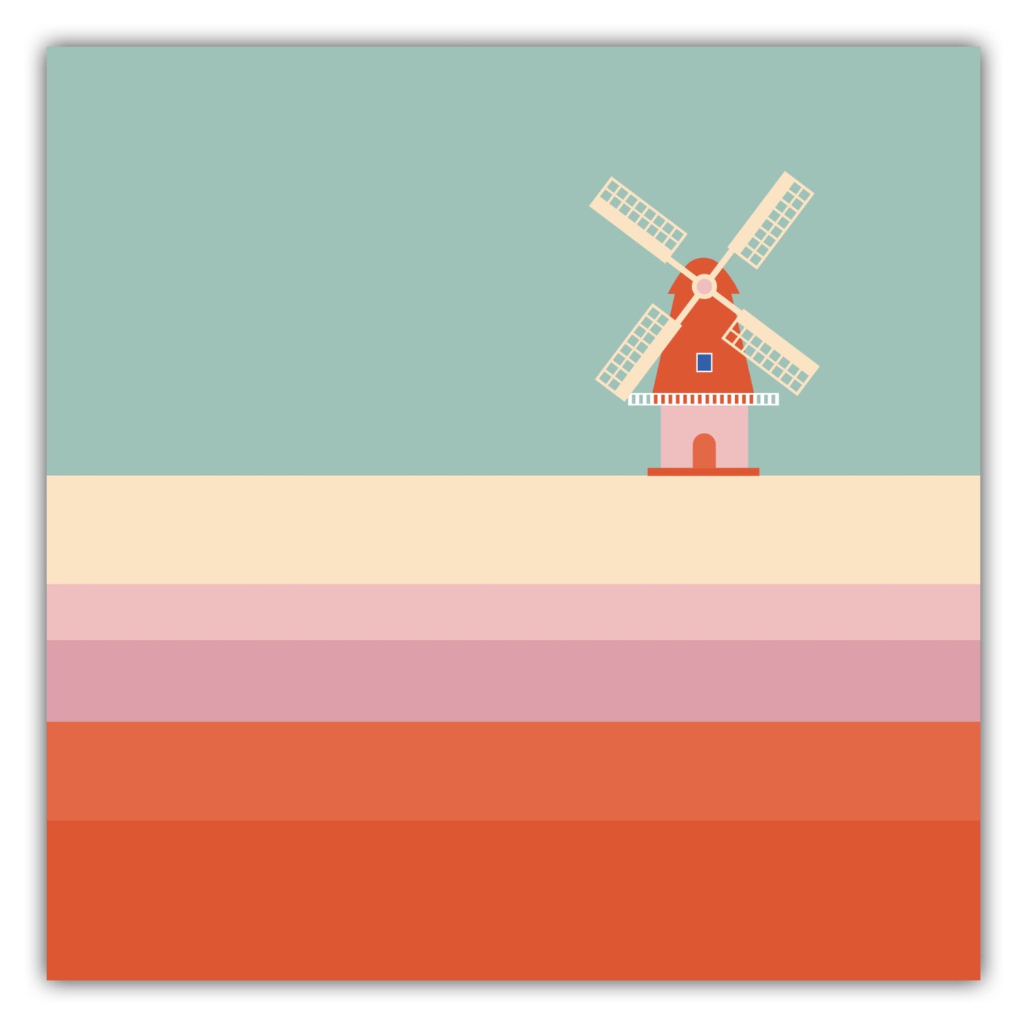 Poster Mühle im Tulpenfeld - Dreamy Dutch Collection