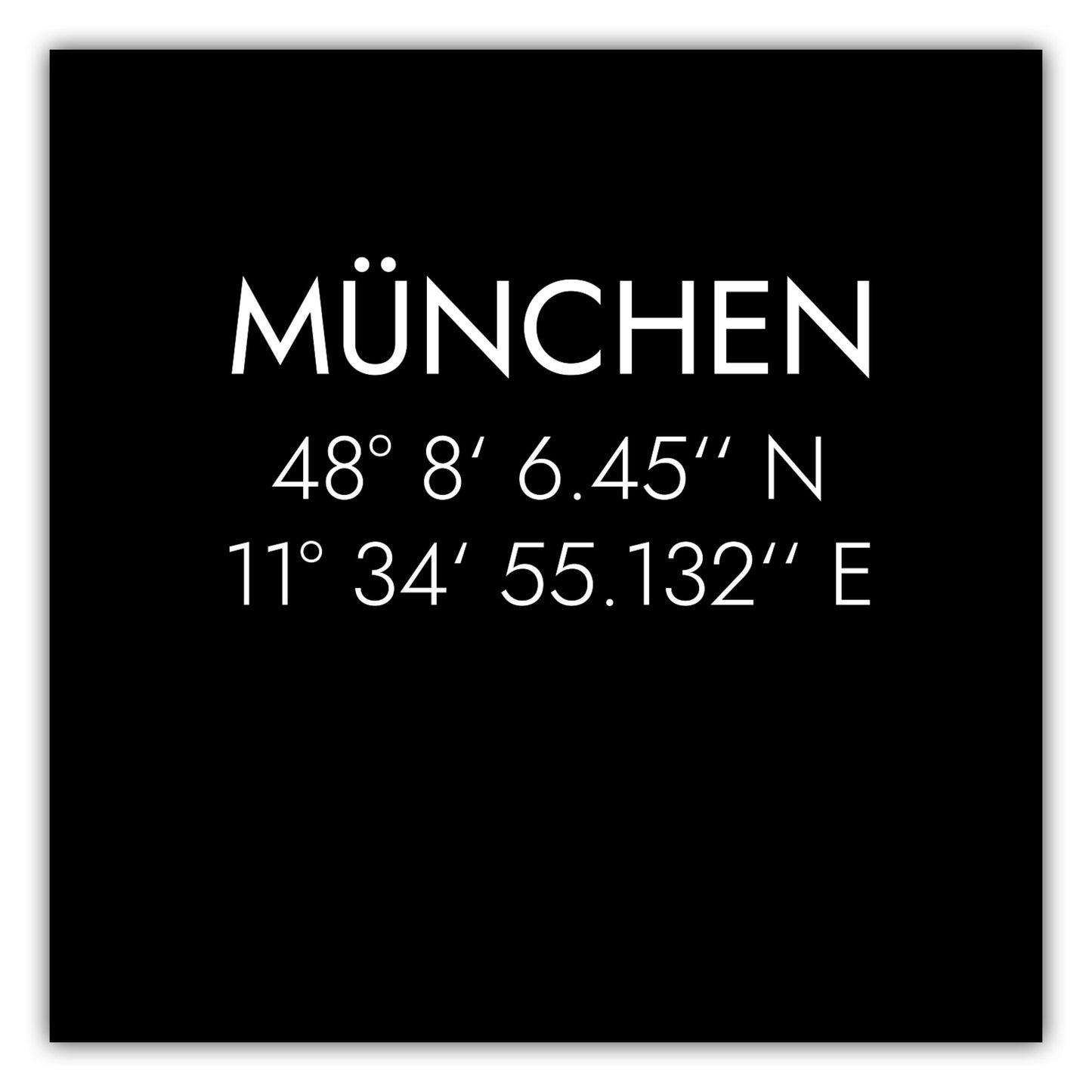 Poster München Koordinaten #1