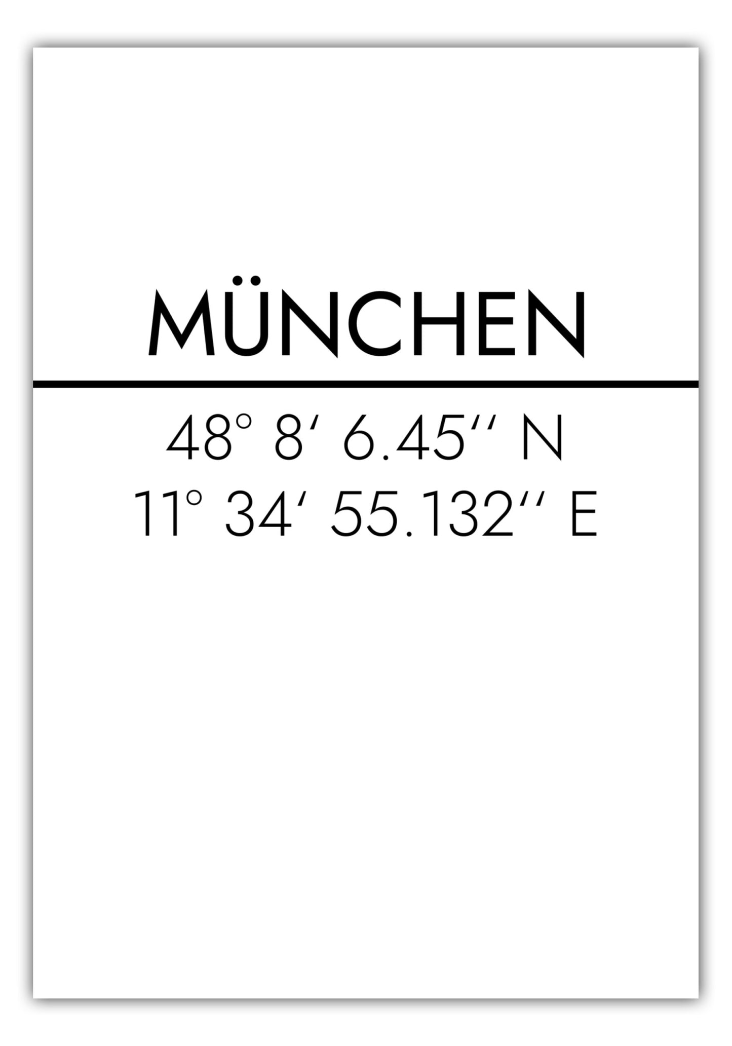 Poster München Koordinaten #2