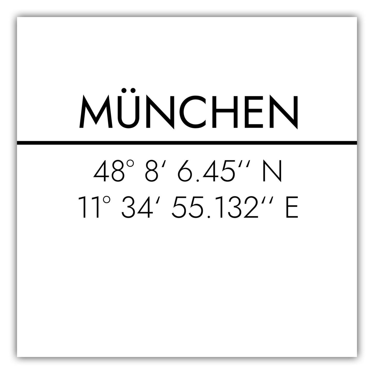 Poster München Koordinaten #2