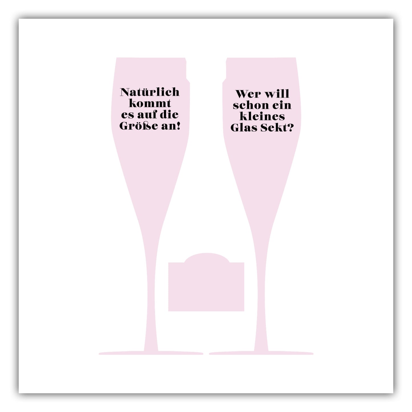 Poster Natürlich kommt es auf die Größe an (Sekt) #2