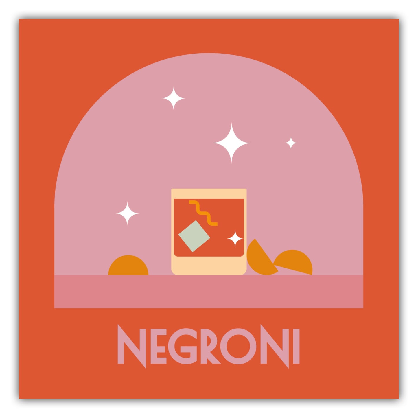 Poster Negroni Sparkle - La Dolce Vita Collection