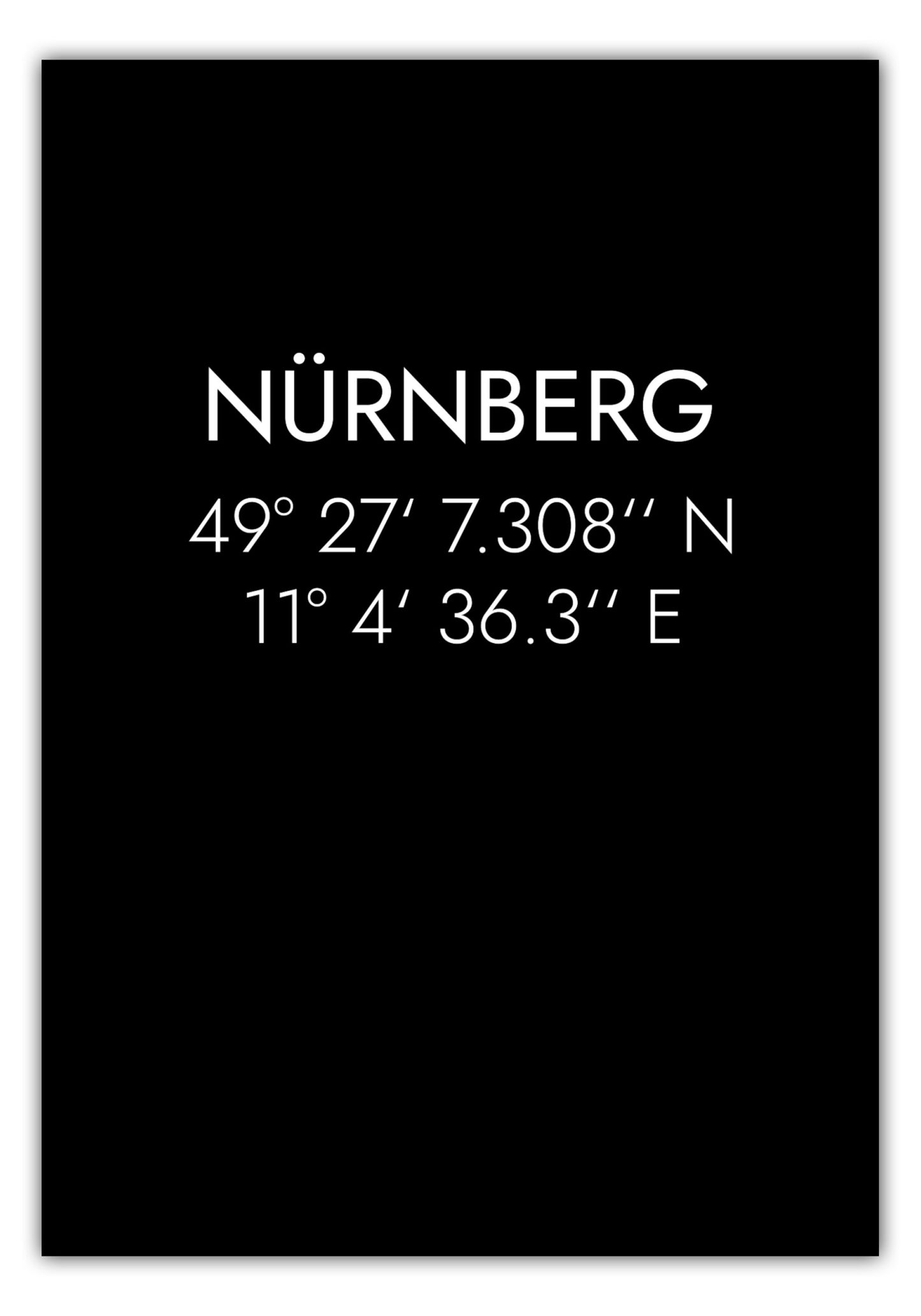 Poster Nürnberg Koordinaten #1