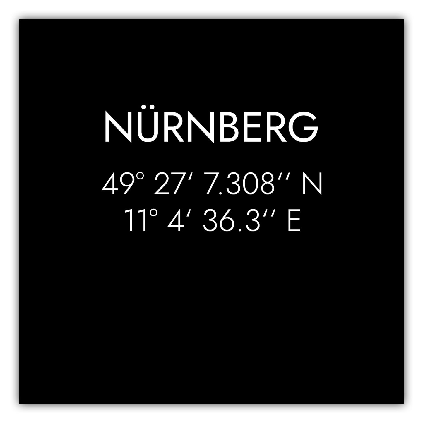 Poster Nürnberg Koordinaten #1