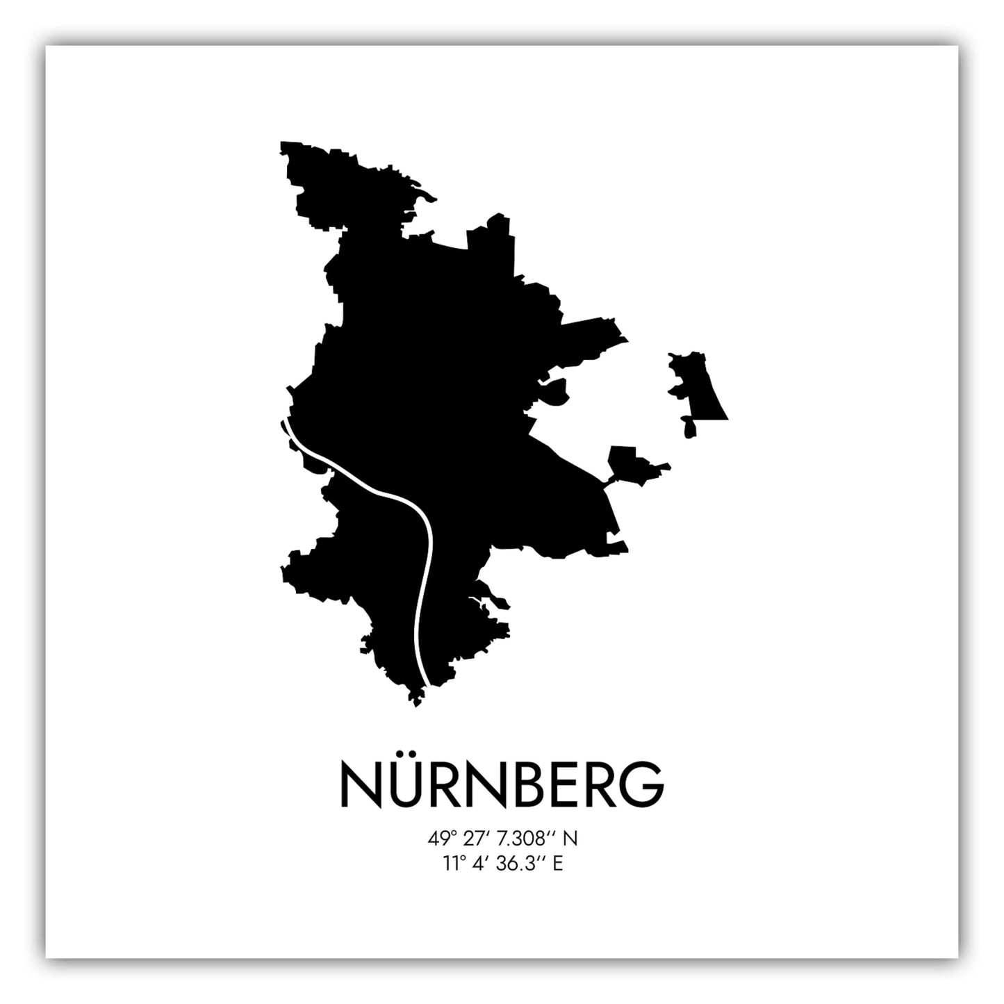 Poster Nürnberg Koordinaten #3