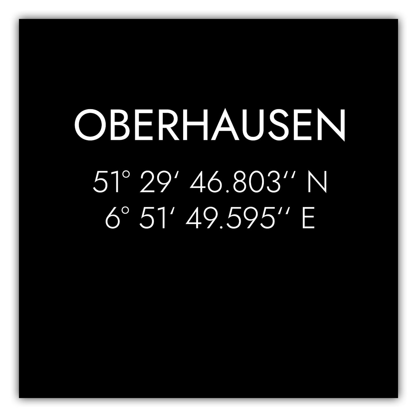 Poster Oberhausen Koordinaten #1
