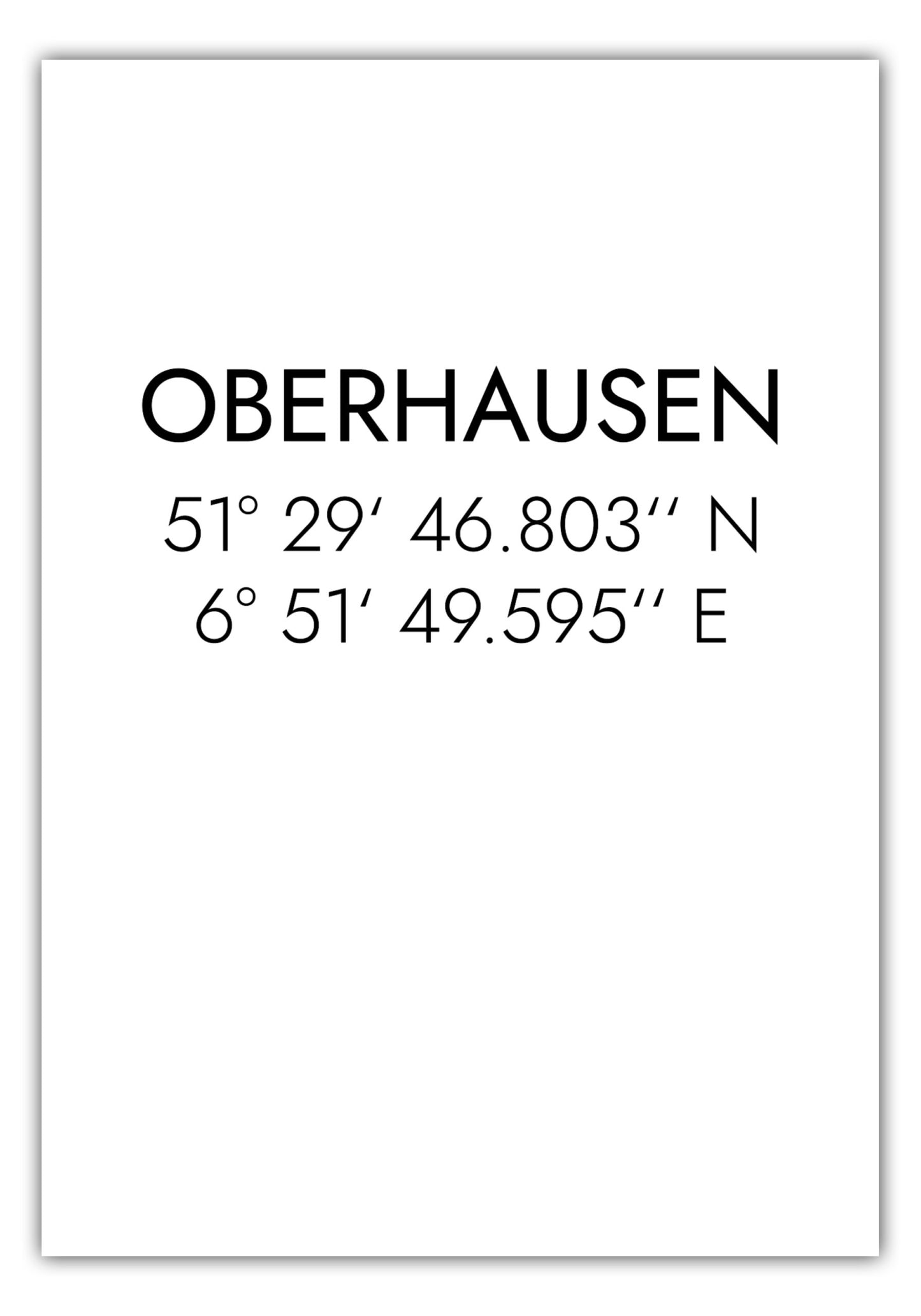 Poster Oberhausen Koordinaten #1