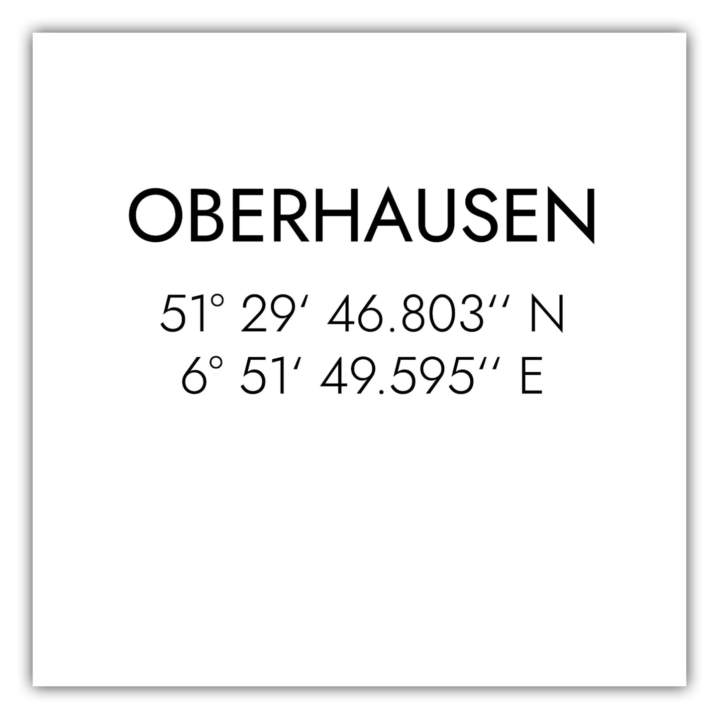 Poster Oberhausen Koordinaten #1