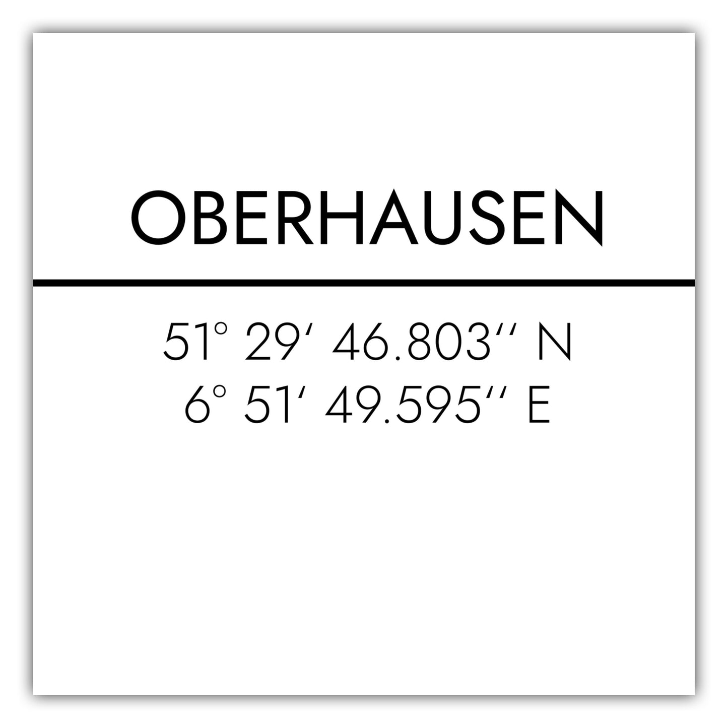 Poster Oberhausen Koordinaten #2