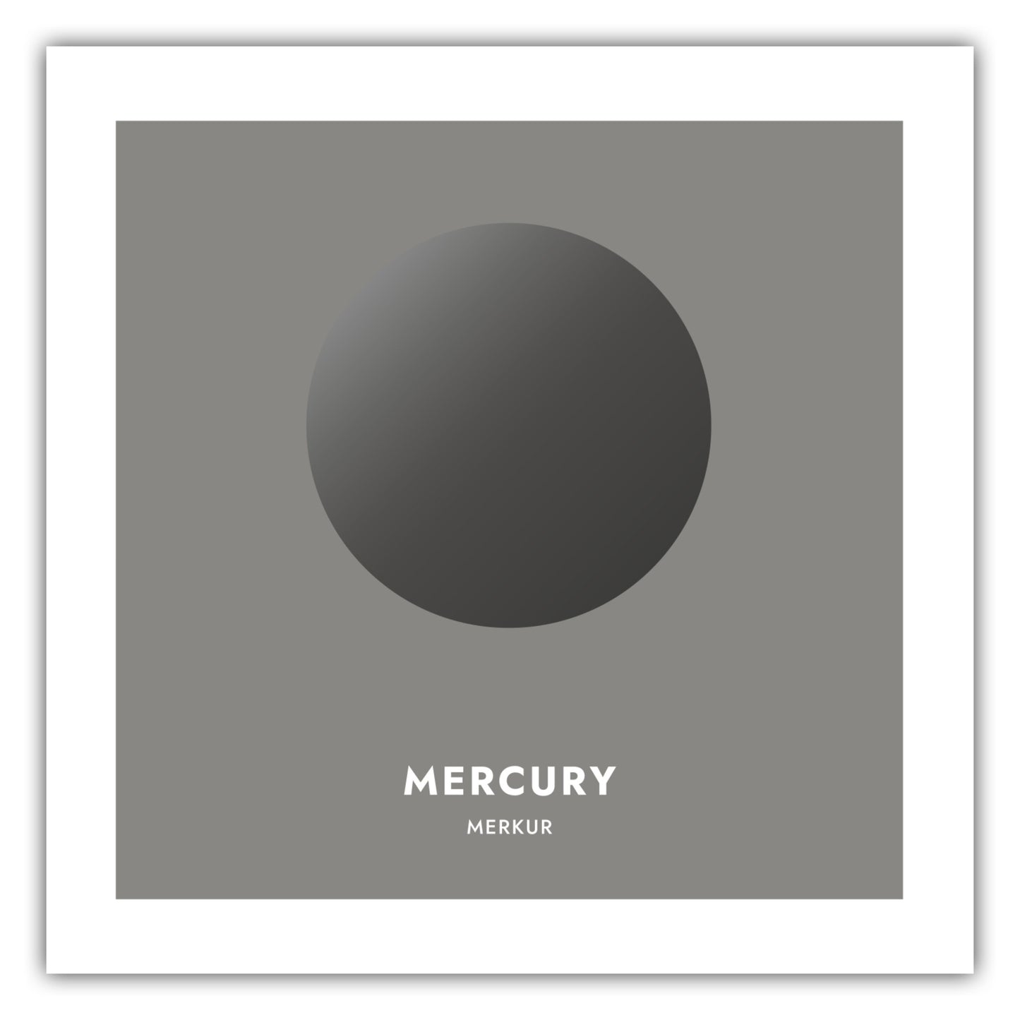 Poster Planeten - Merkur - Mercury