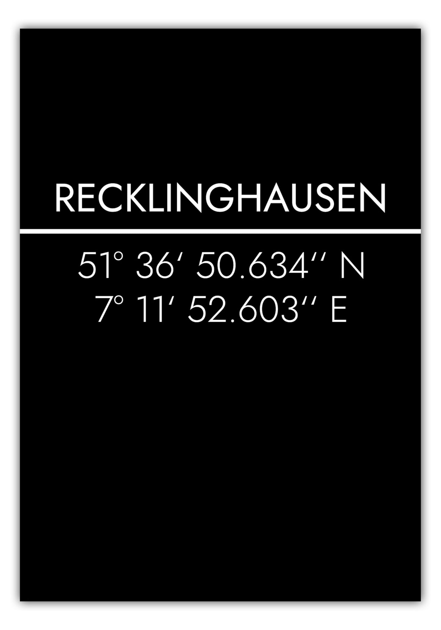 Poster Recklinghausen Koordinaten #2
