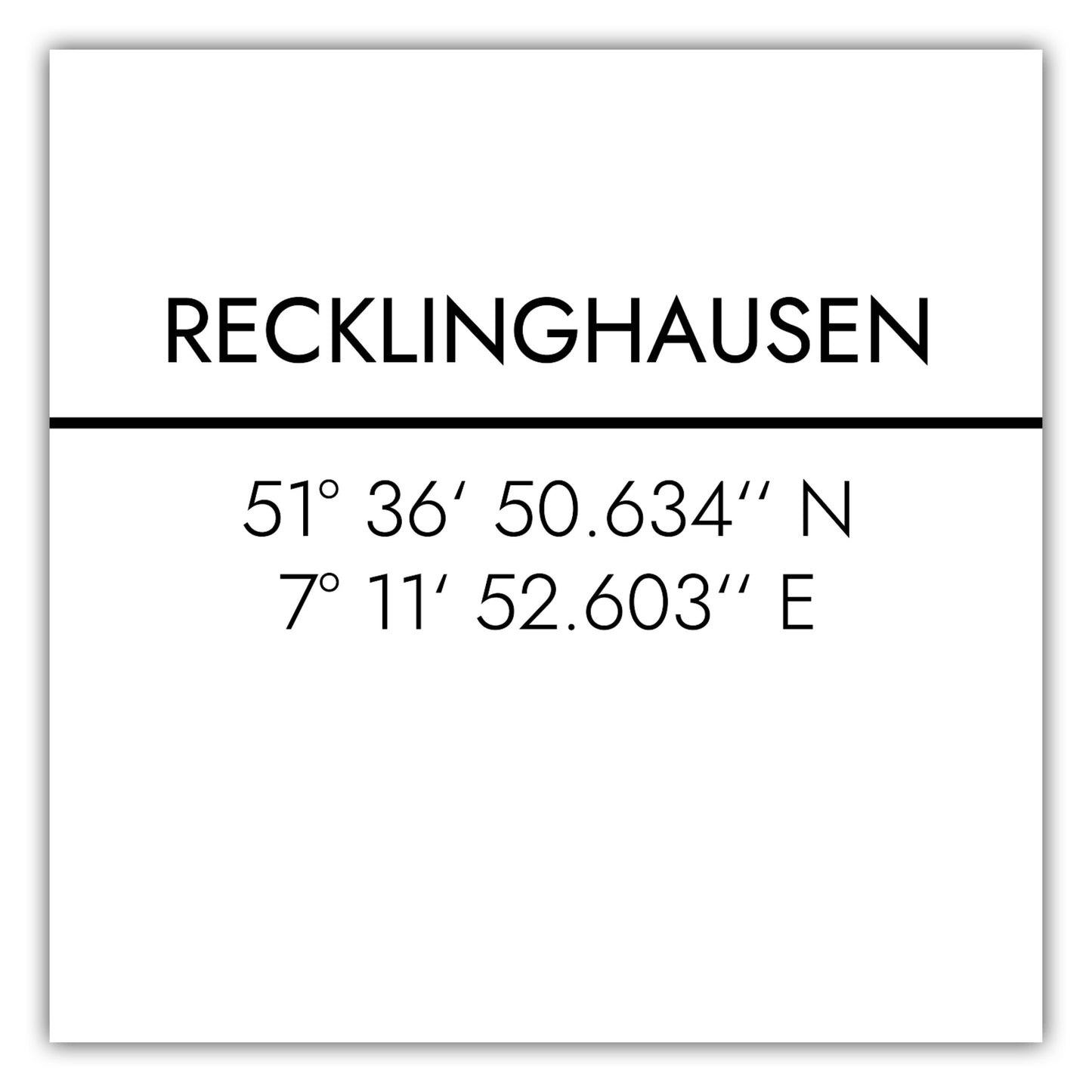 Poster Recklinghausen Koordinaten #2
